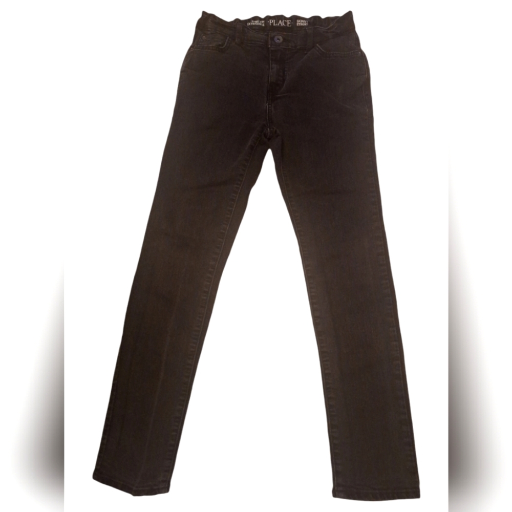 Children's Place jeans size 12 skinny leg stretch adjustable waistband black